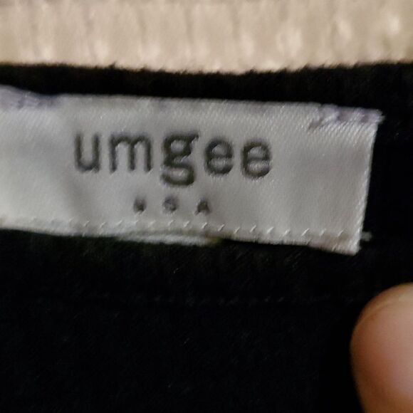 UMGEE RIBBED TUNIC BLACK S high low - Picture 2 of 6